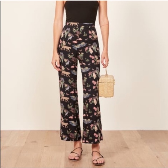 Reformation Clare Pants Safari Print size 2 - Picture 1 of 11